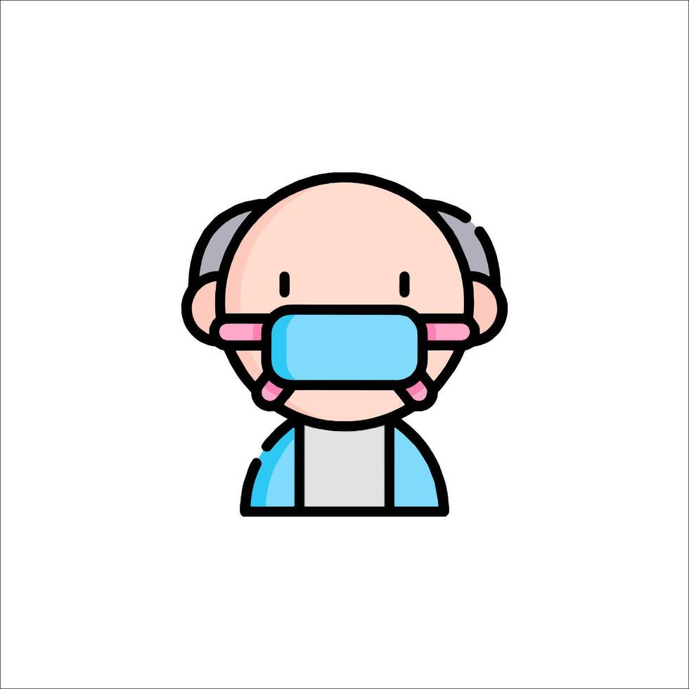 A cartoon man wearing a mask vector