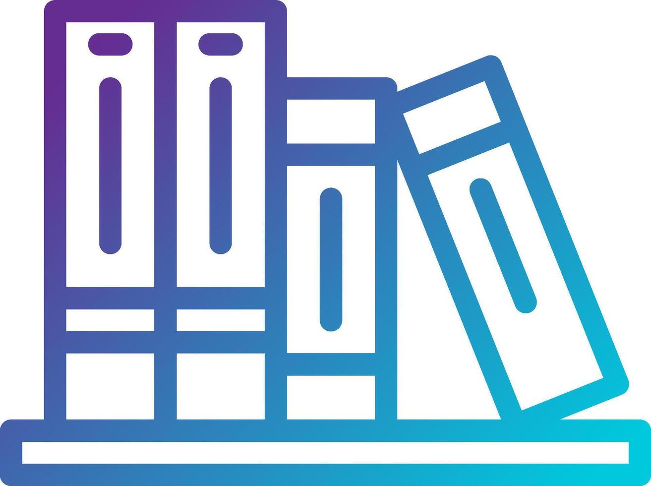 Library icon with books on a shelf vector