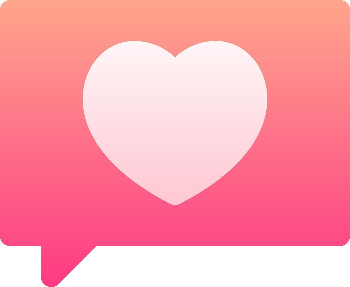 A pink speech bubble with a heart in it vector