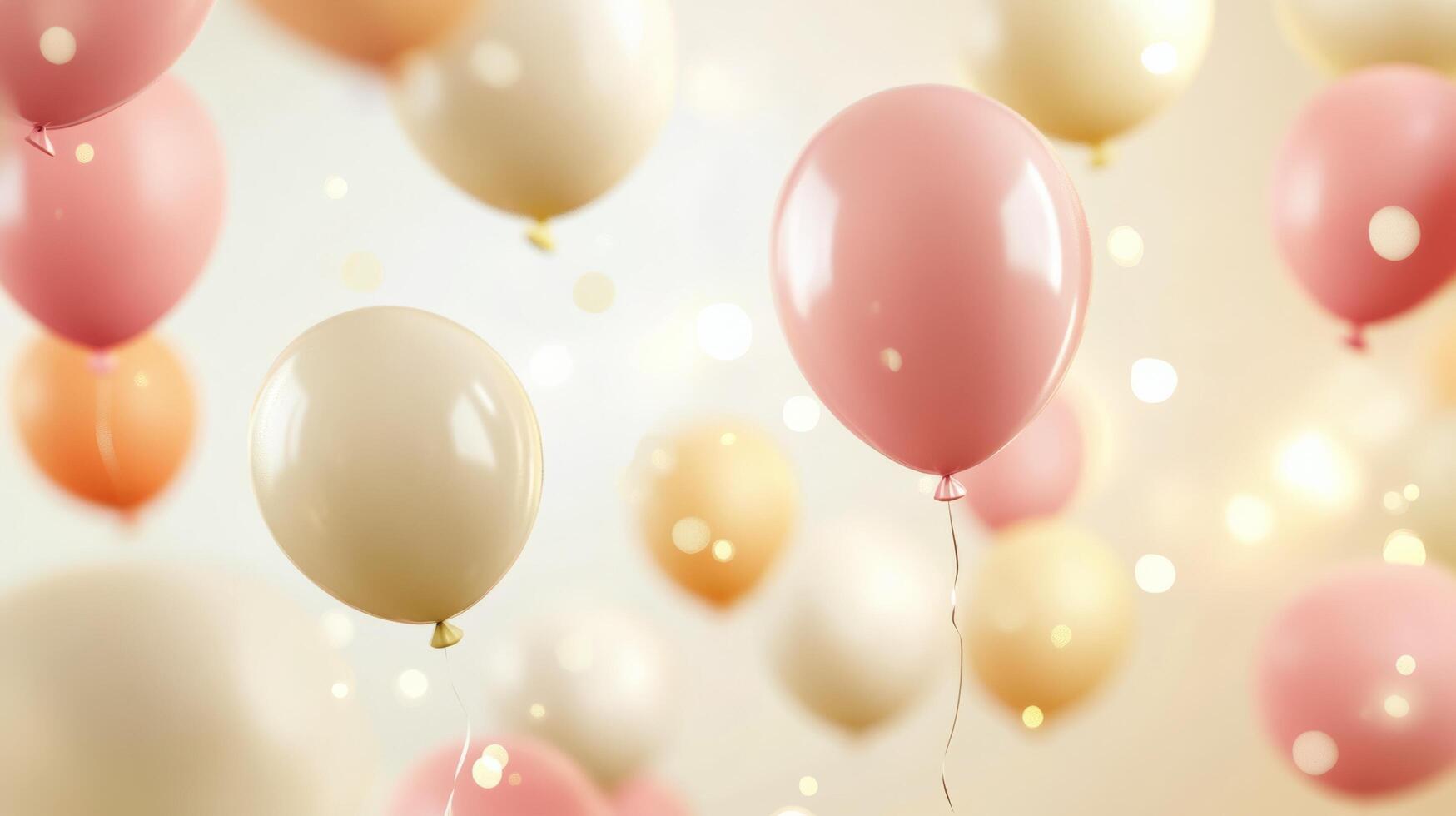 Colorful balloons create a festive atmosphere for a celebration or party setting photo