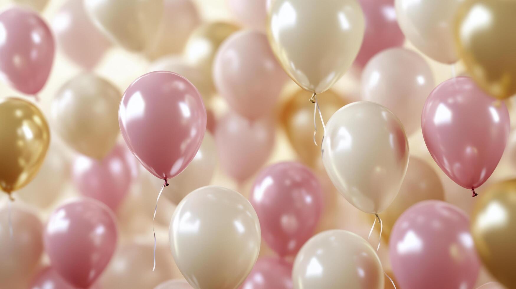 Colorful balloons create a festive atmosphere for a celebration or party setting photo