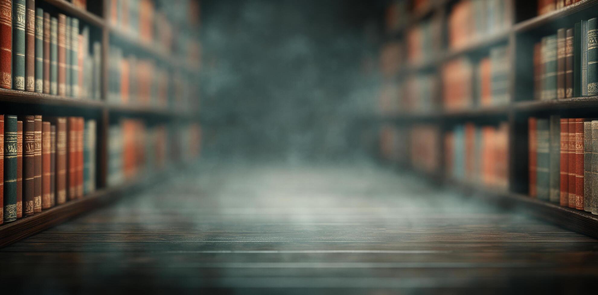 Detailed view of antique books on shelves in a cozy library setting photo