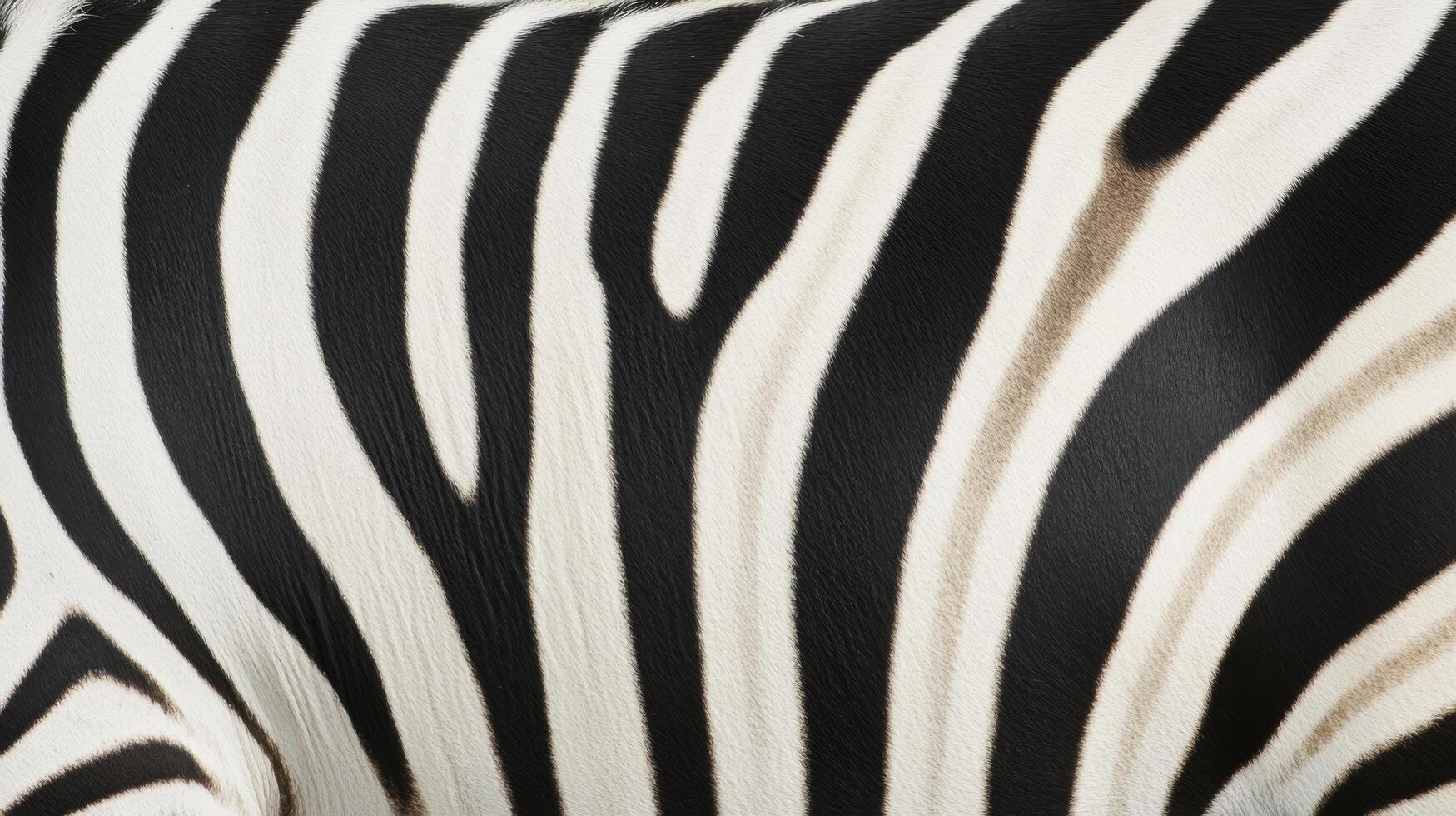 Close up of zebra stripes highlighting unique black and white pattern on the animals body photo