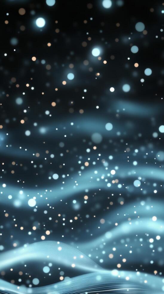 A mesmerizing display of shimmering particles over a blue background creates a magical atmosphere photo