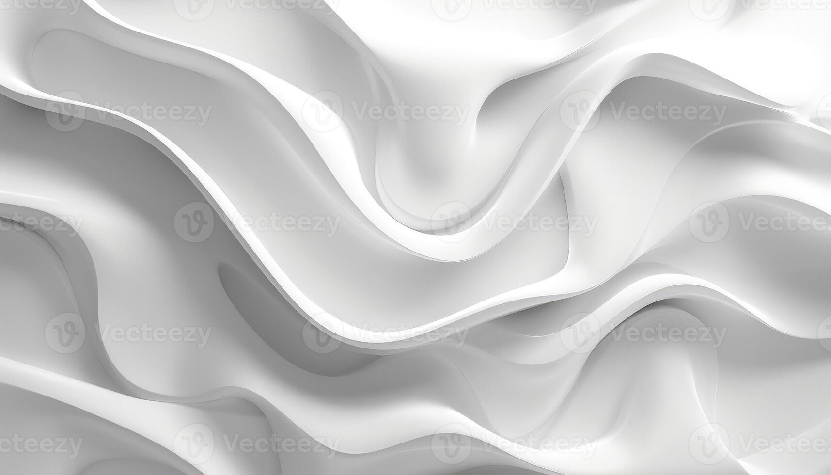 Abstract White Curved Surface with 3D Design photo