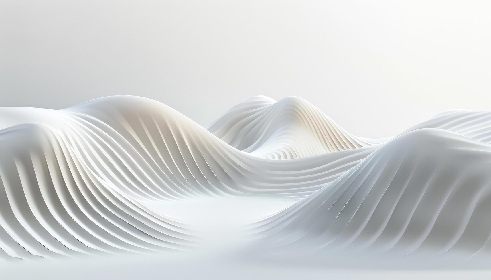 Abstract White Curved Surface with Ripples and Subtle Shadows photo