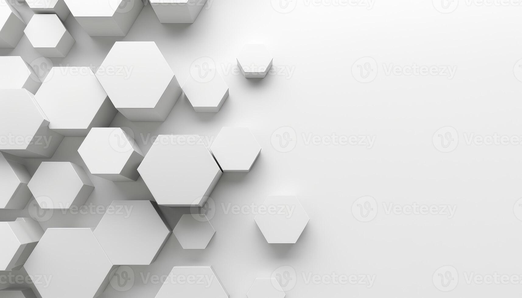 White Hexagon Pattern with Copy Space photo