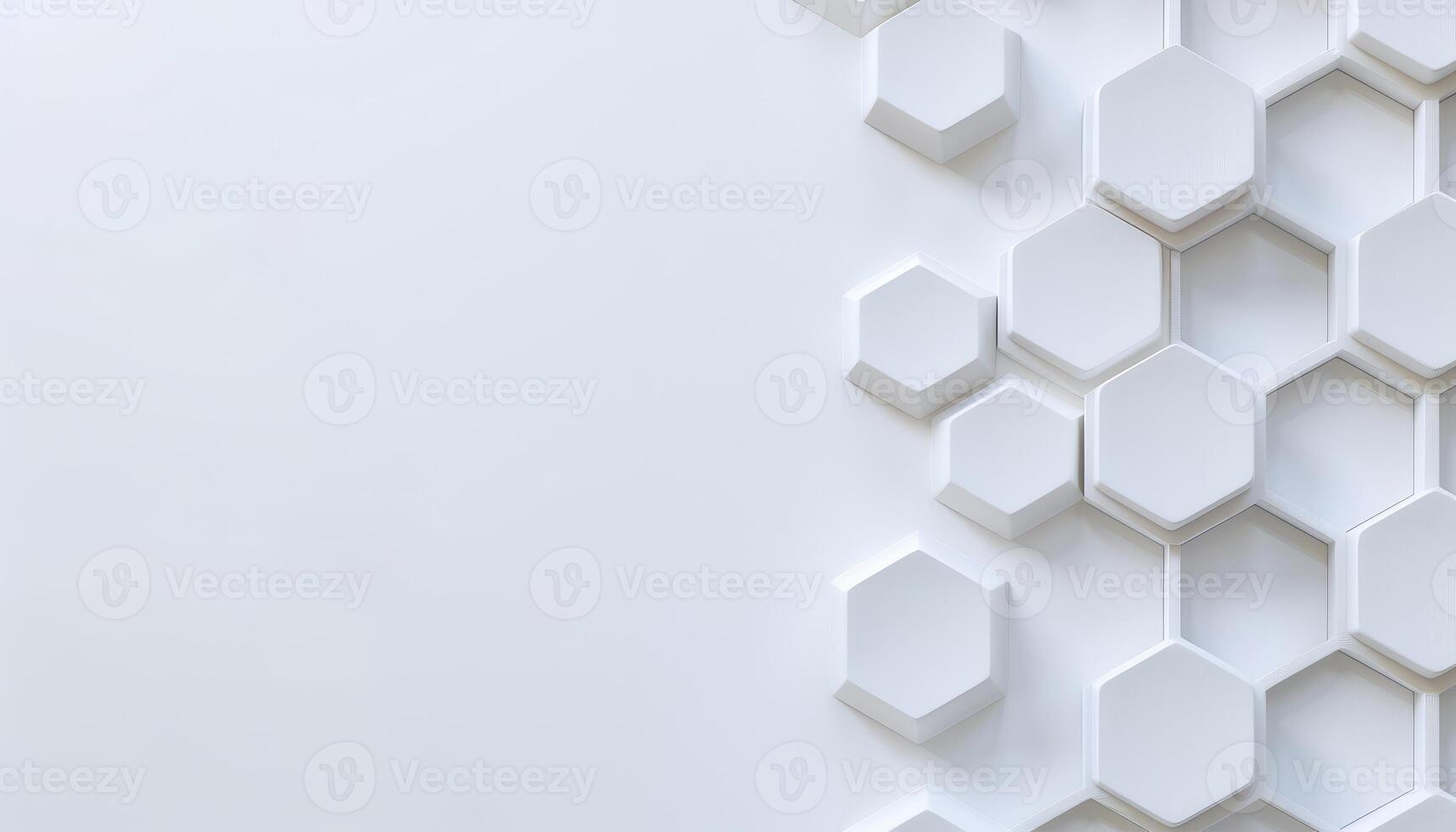 Abstract White Hexagon Pattern on a Smooth Surface photo