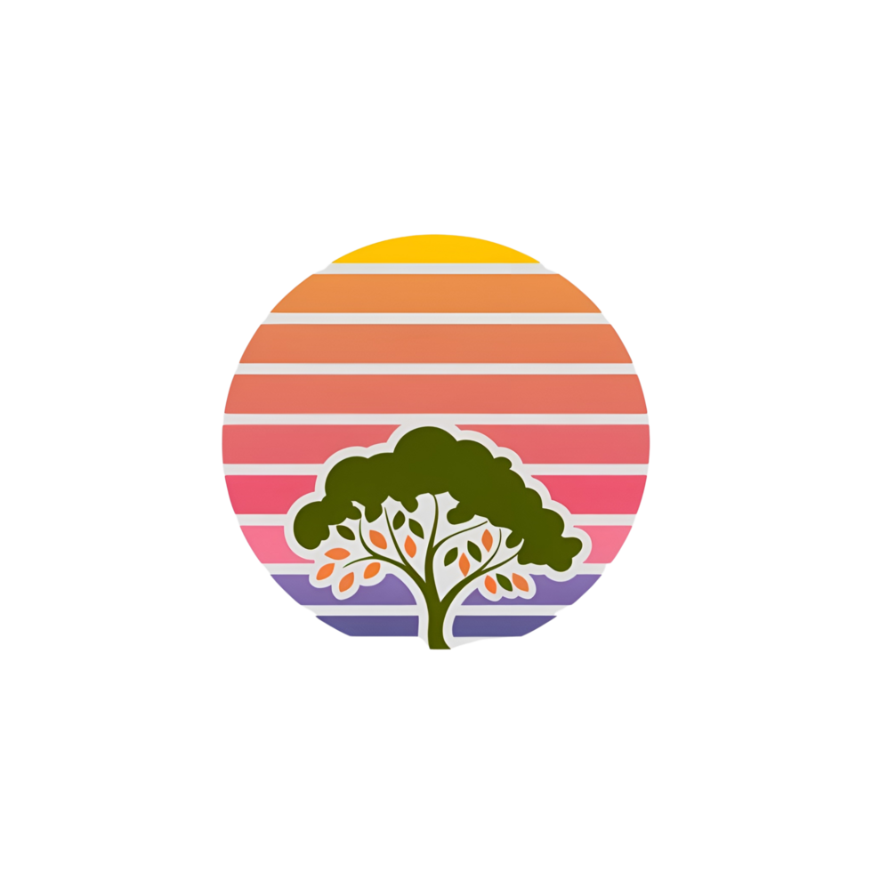sunset logo with a gradient design png