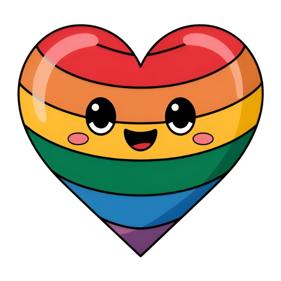 A rainbow heart png
