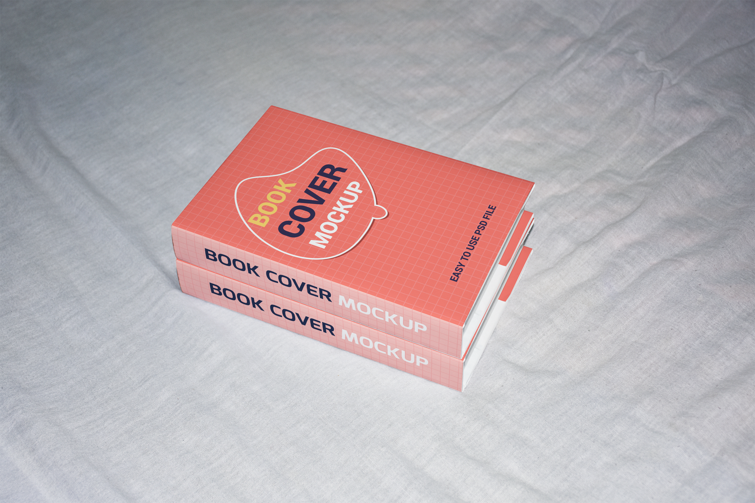 Two Book Hard Cover Mockup Design psd
