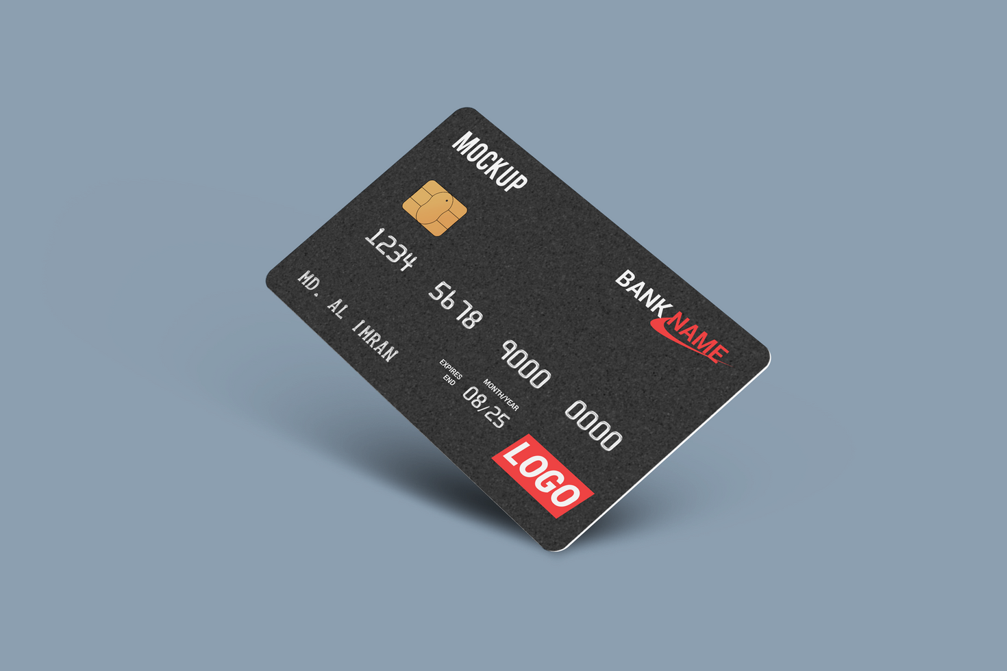 Black Smart card, Debit Card, Credit Card Mockup Template psd
