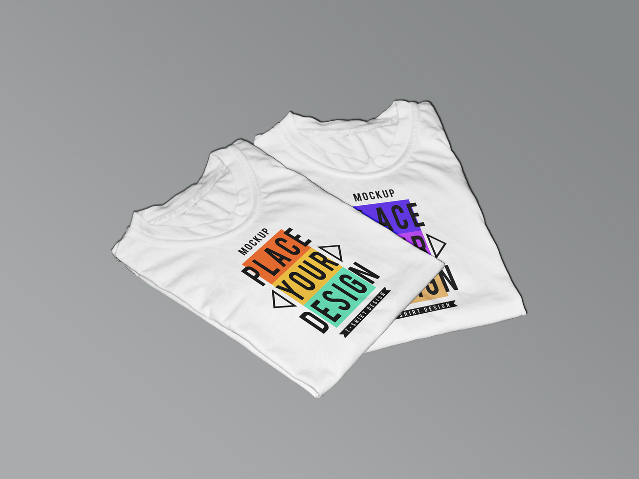 Up and Down Style T-shirt Mockup design template psd