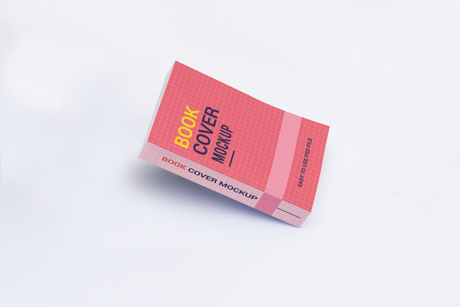 Flying Book Cover Mockup Template psd