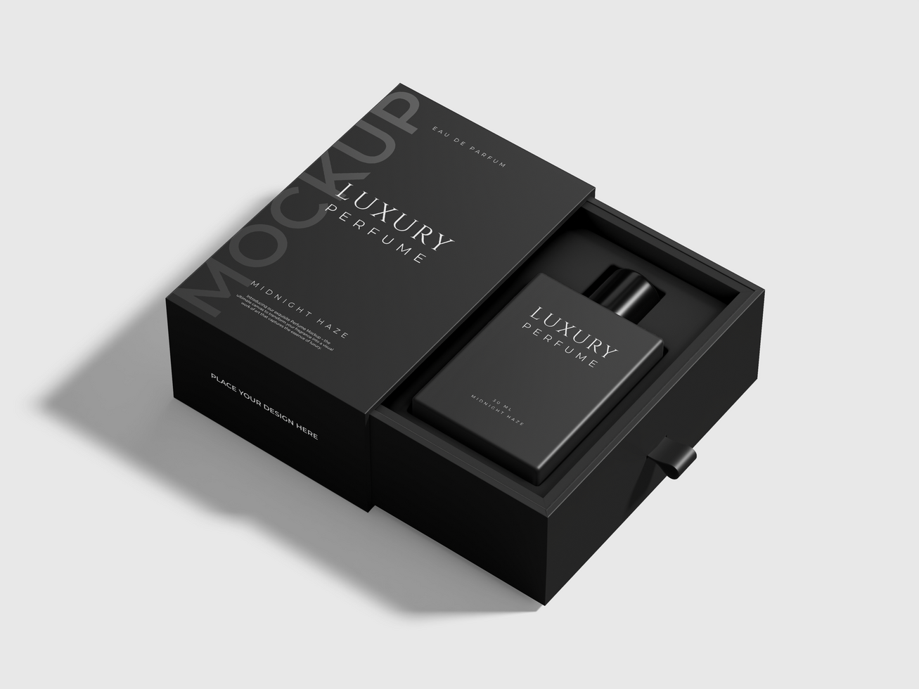 Luxury Perfume with Package Mockup psd