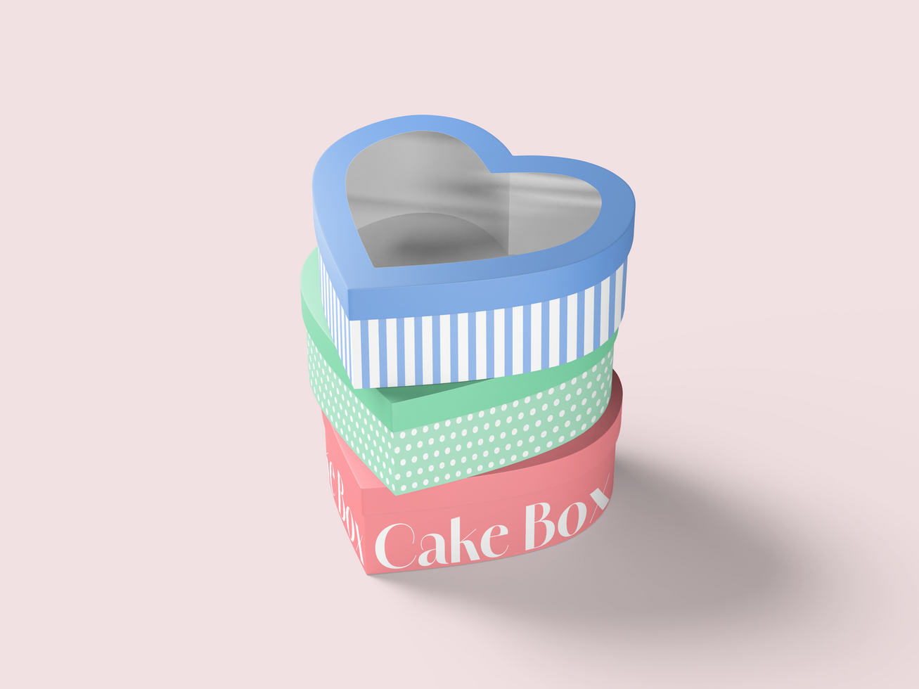 Cake Love Box 3D Mockup psd