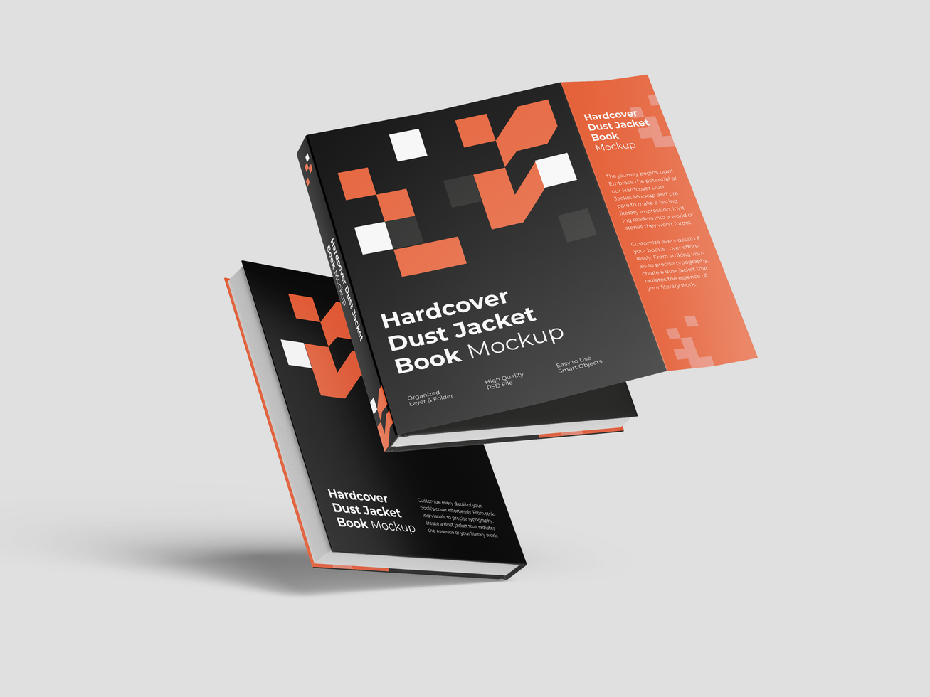 Hardcover Dust Jacket Book Mockup psd