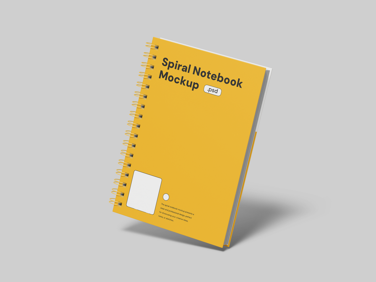 Realistic Spiral Notebook 3D Mockup psd