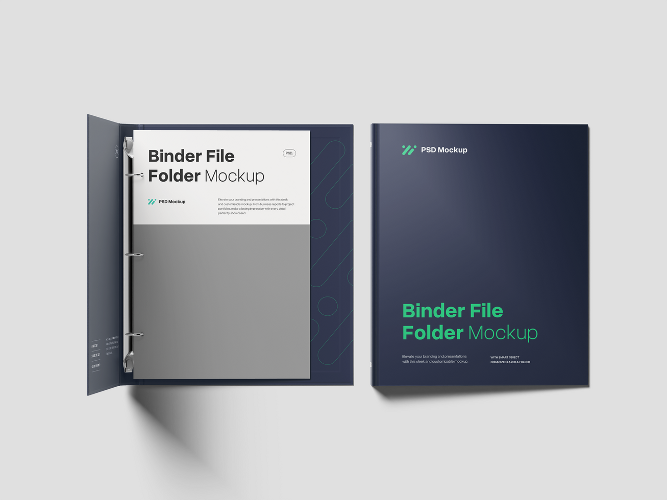 Binder File Folder Mockup psd