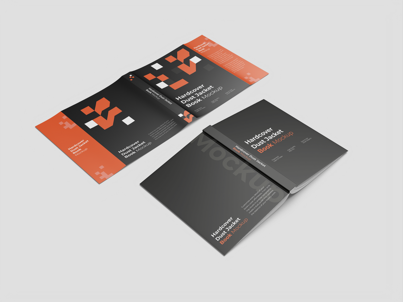 Hardcover Book Mockup 3D Render psd