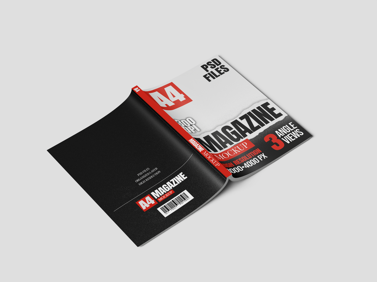 Cover Magazine A4 Mockup psd