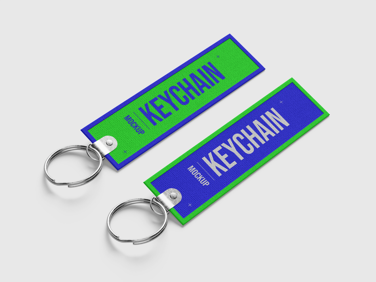 Realistic Fabric Keychain 3D Mockup psd