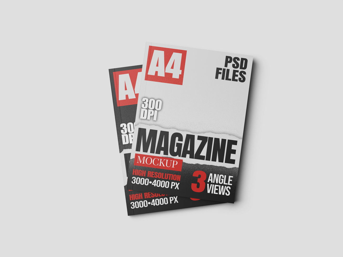 Paper Magazine A4 3D Mockup psd