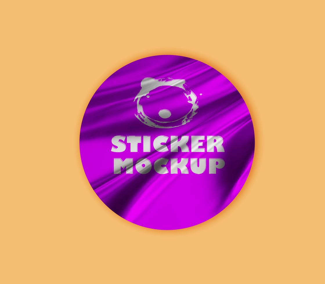 Creative Sticker Mockup Tag Template psd