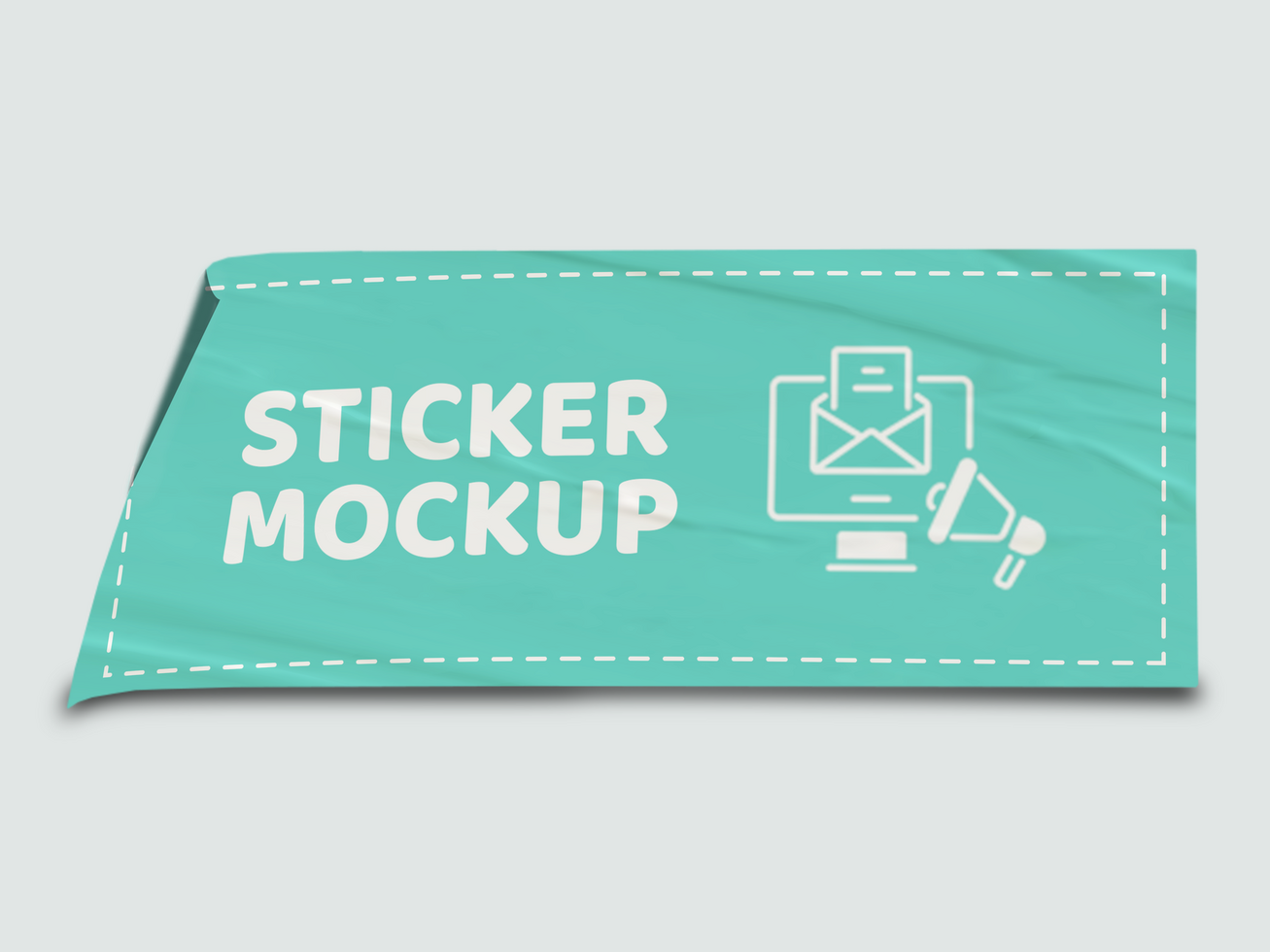 Rectangle Paper Sticker Mockup Template psd