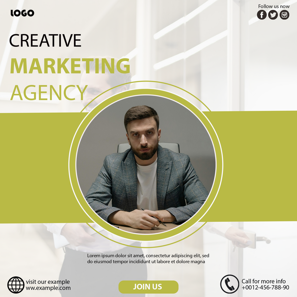 digital marketing post template psd