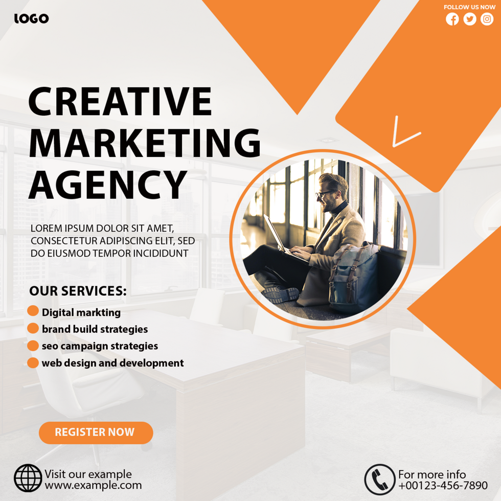 digital markting post template psd