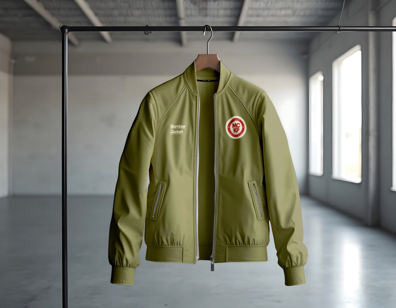 Bomber Jacket Clothes Model Mockup Template psd