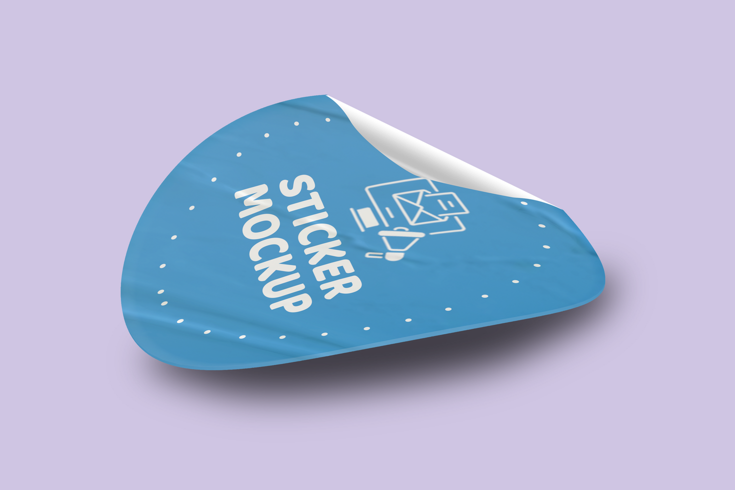 Realistic Folding Sticker Mockup Template psd