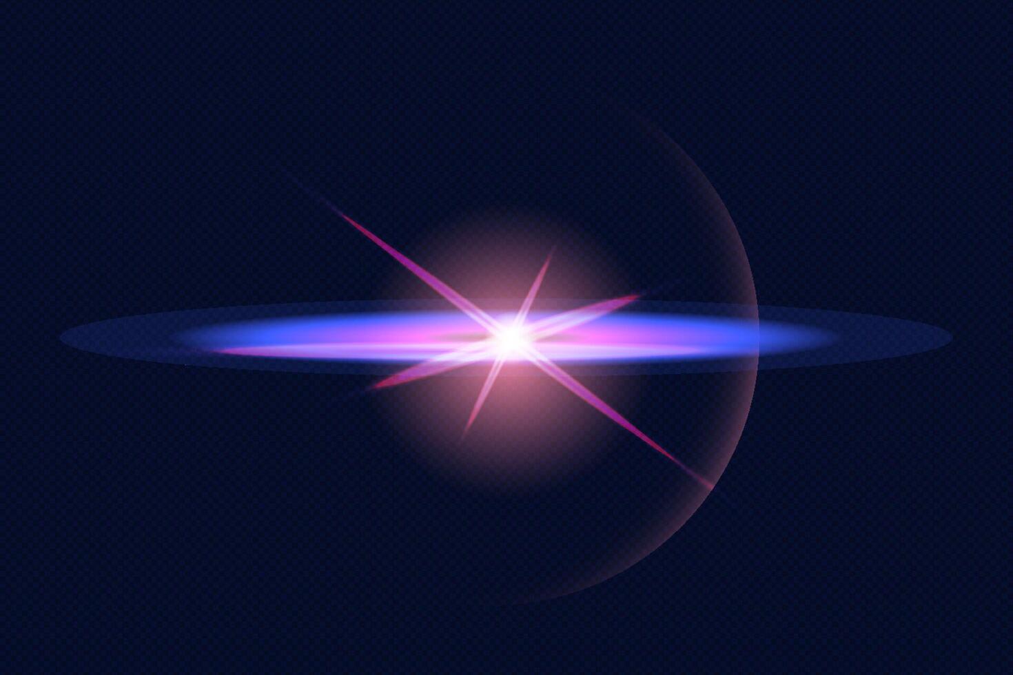Neon Light Flare and glowing Lens Effect for editing and design with a modern touch vector