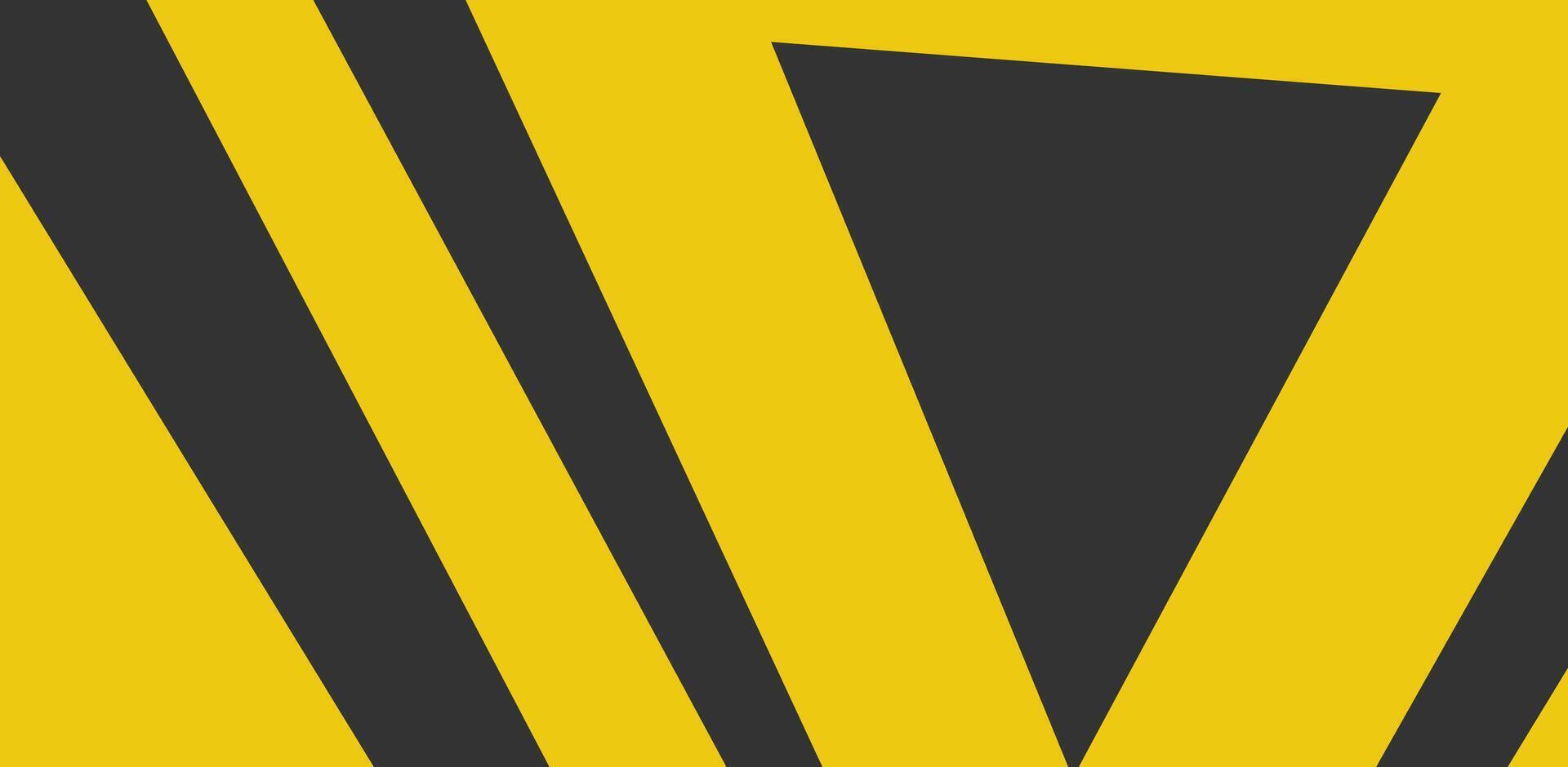 A yellow and black logo with a triangle shape vector