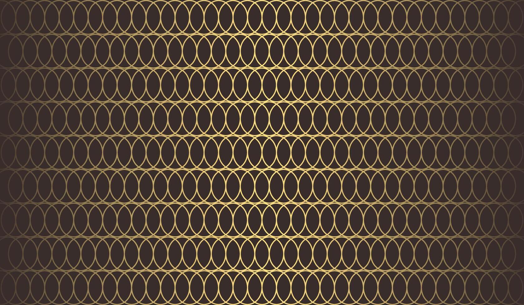 Golden geometric oval shape pattern decorative ornament background vector