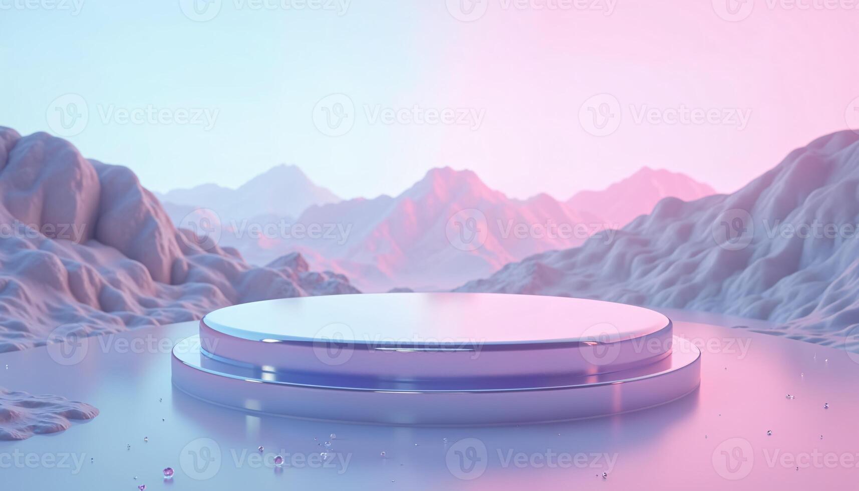products podium with nature background photo