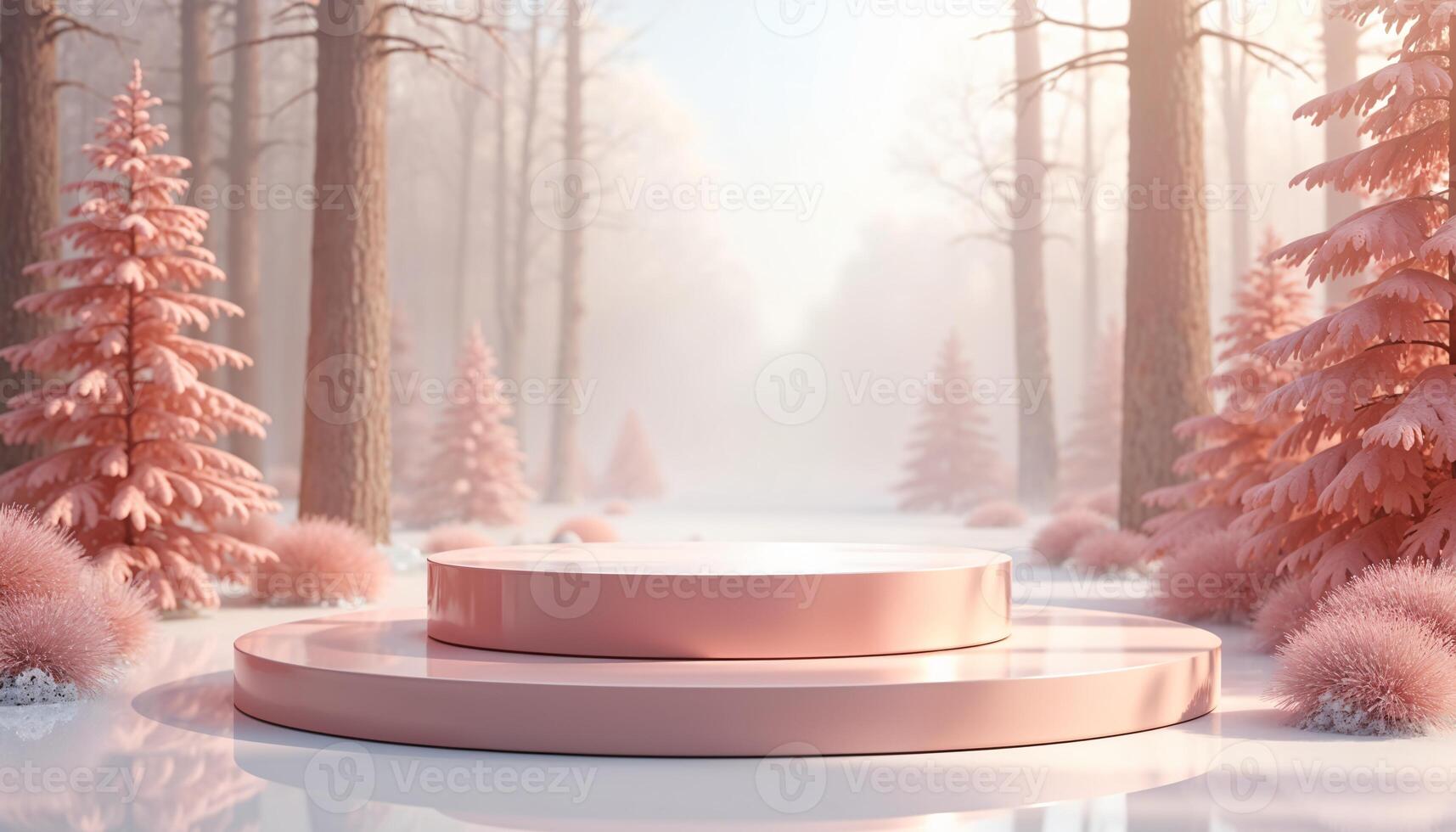 products podium with nature background photo