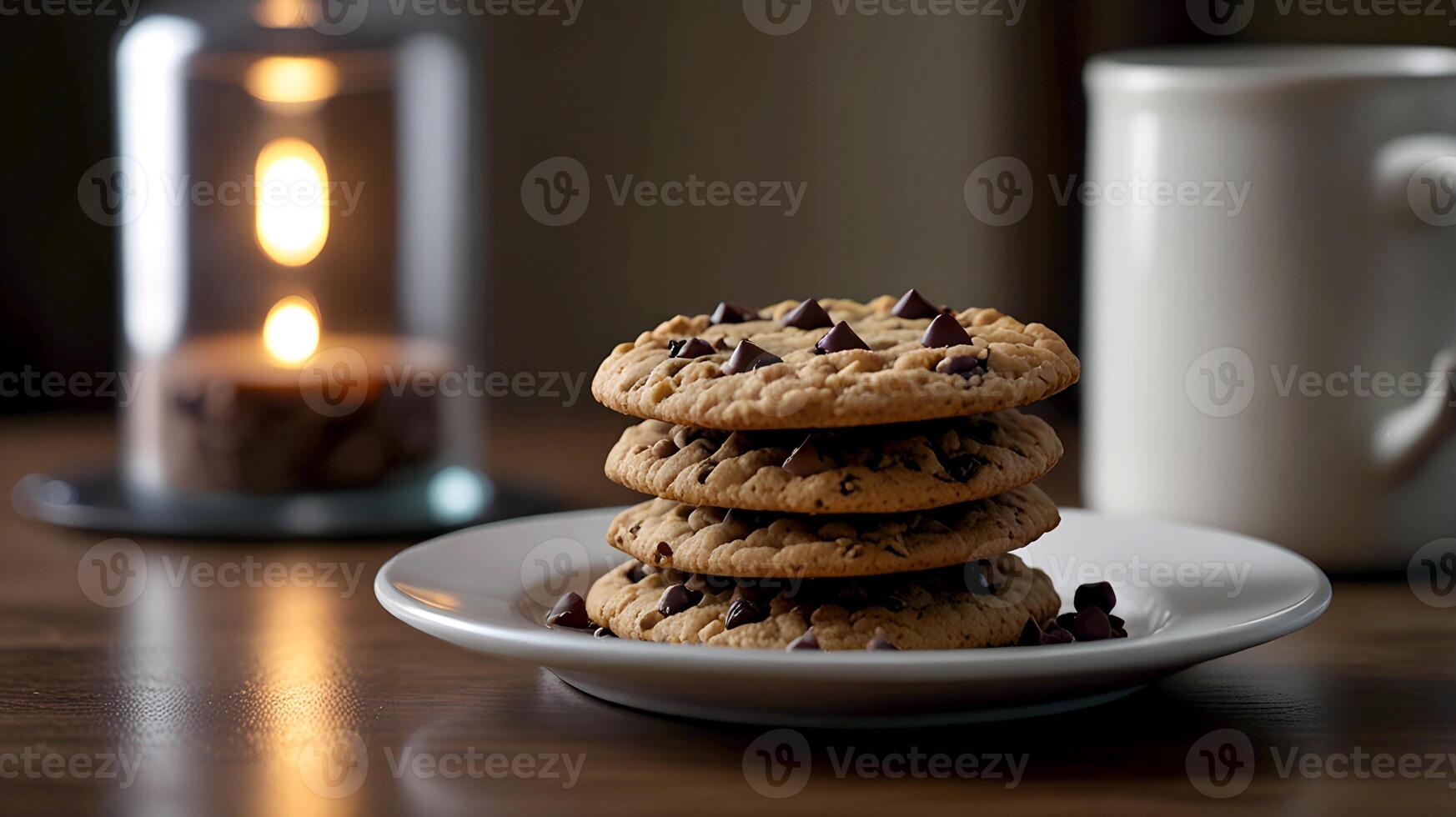 Fresh Delicious Chocolate chip cookies for National Cookie Day photo