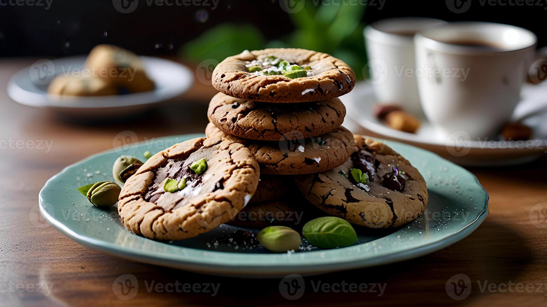 Fresh Delicious Chocolate chip cookies for National Cookie Day photo
