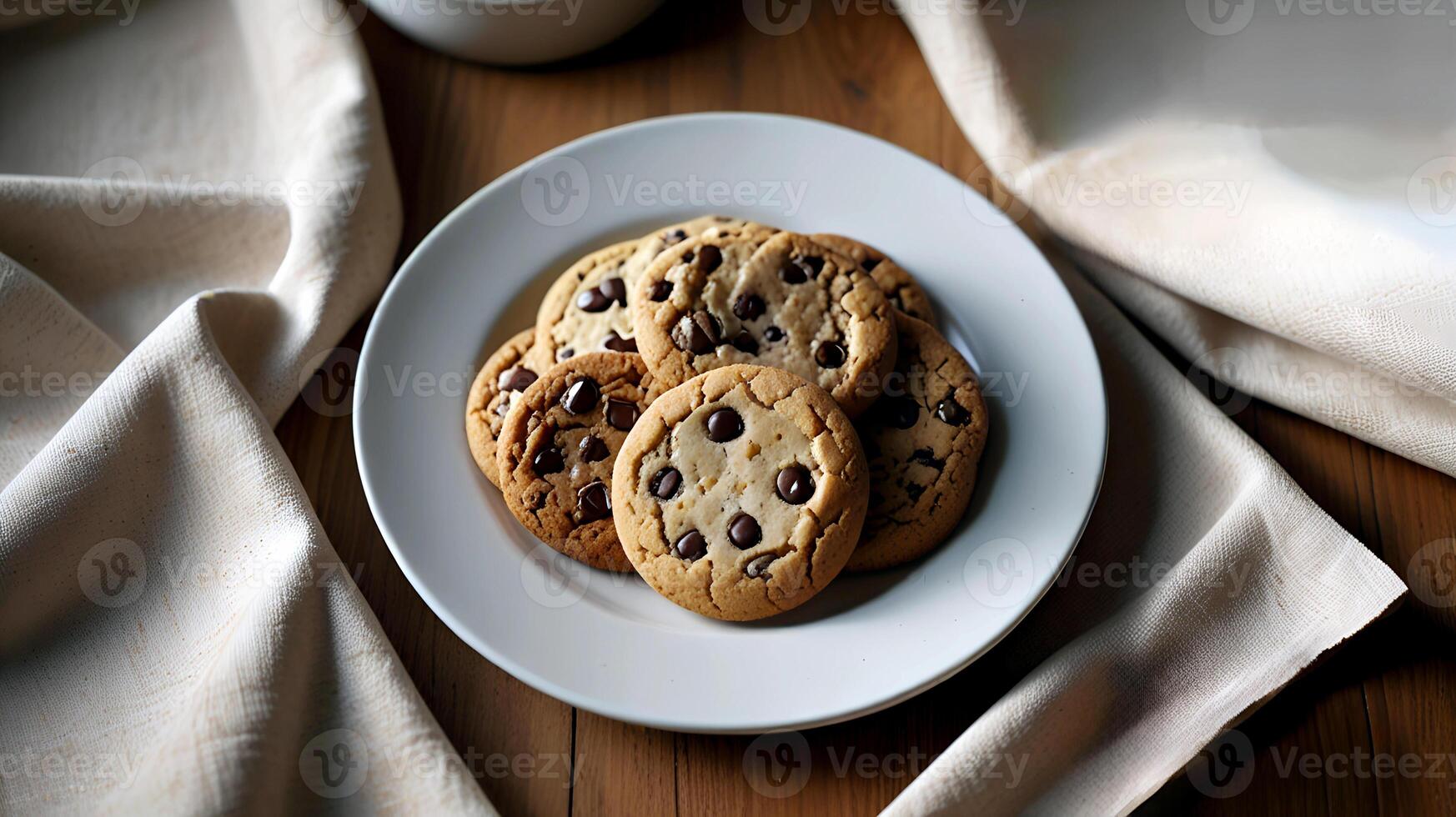 Fresh Delicious Chocolate chip cookies for National Cookie Day photo