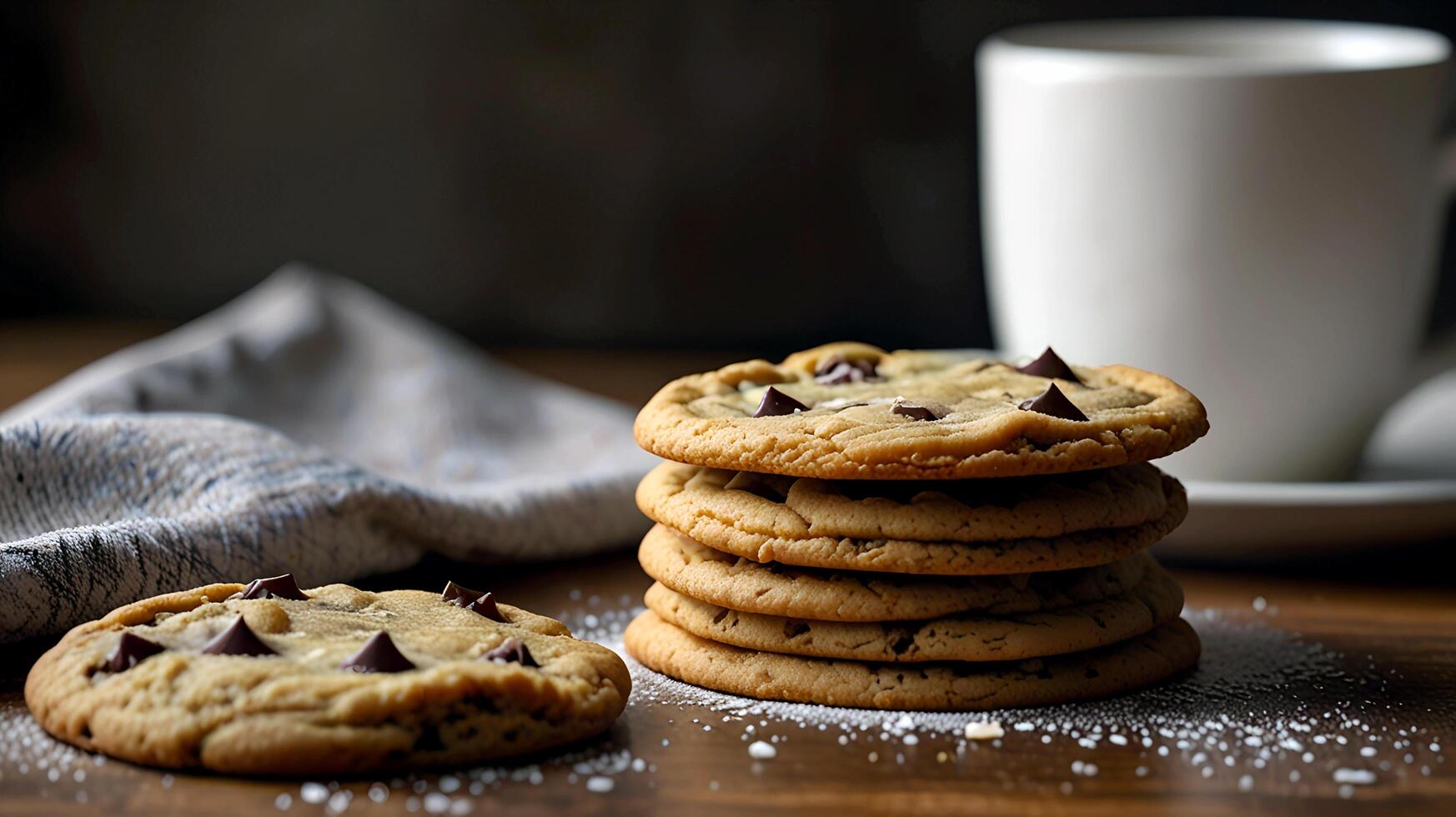 Fresh Delicious Chocolate chip cookies for National Cookie Day photo
