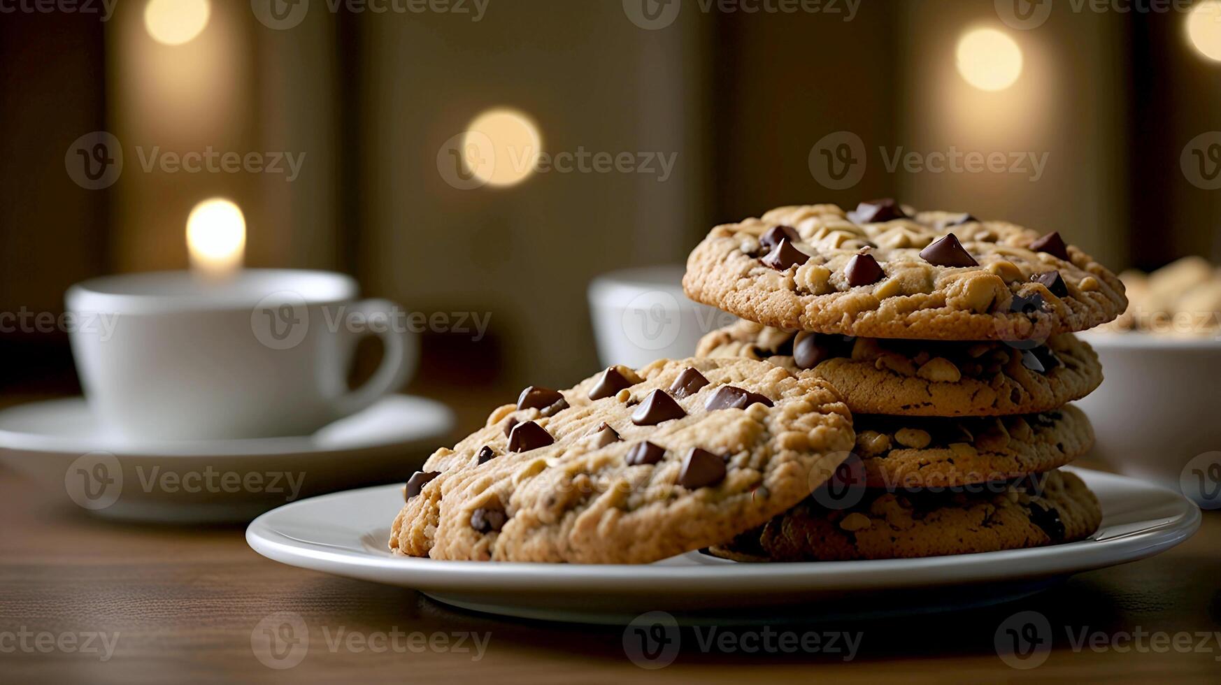Fresh Delicious Chocolate chip cookies for National Cookie Day photo