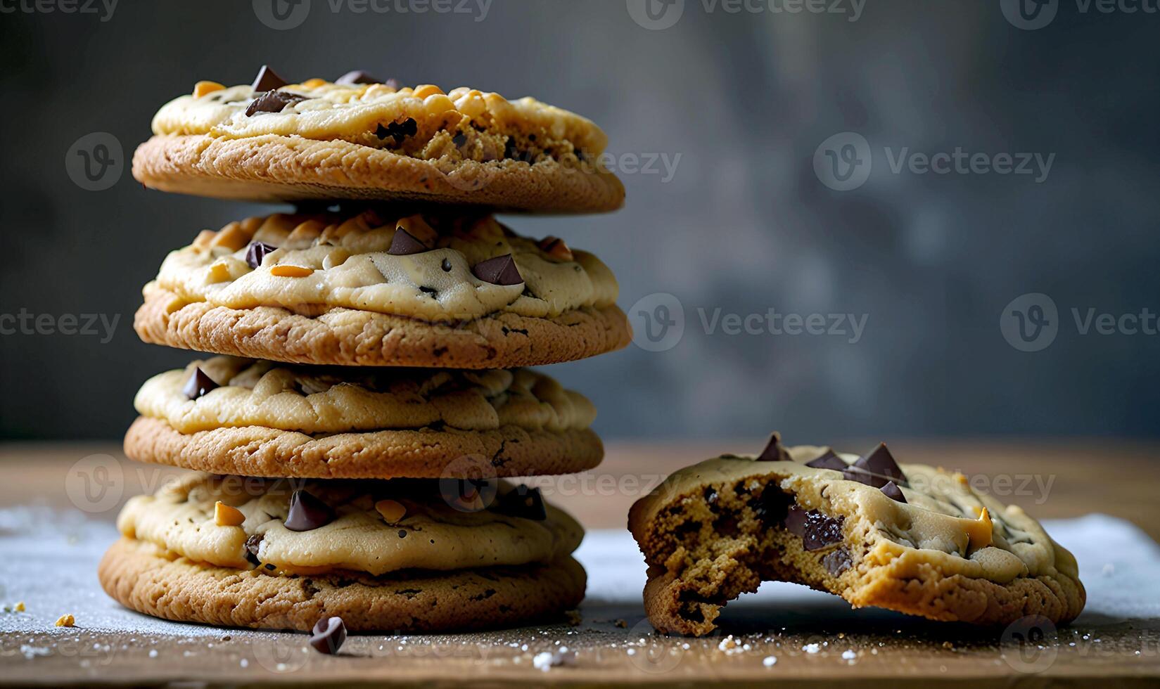 Fresh Delicious Chocolate chip cookies for National Cookie Day photo