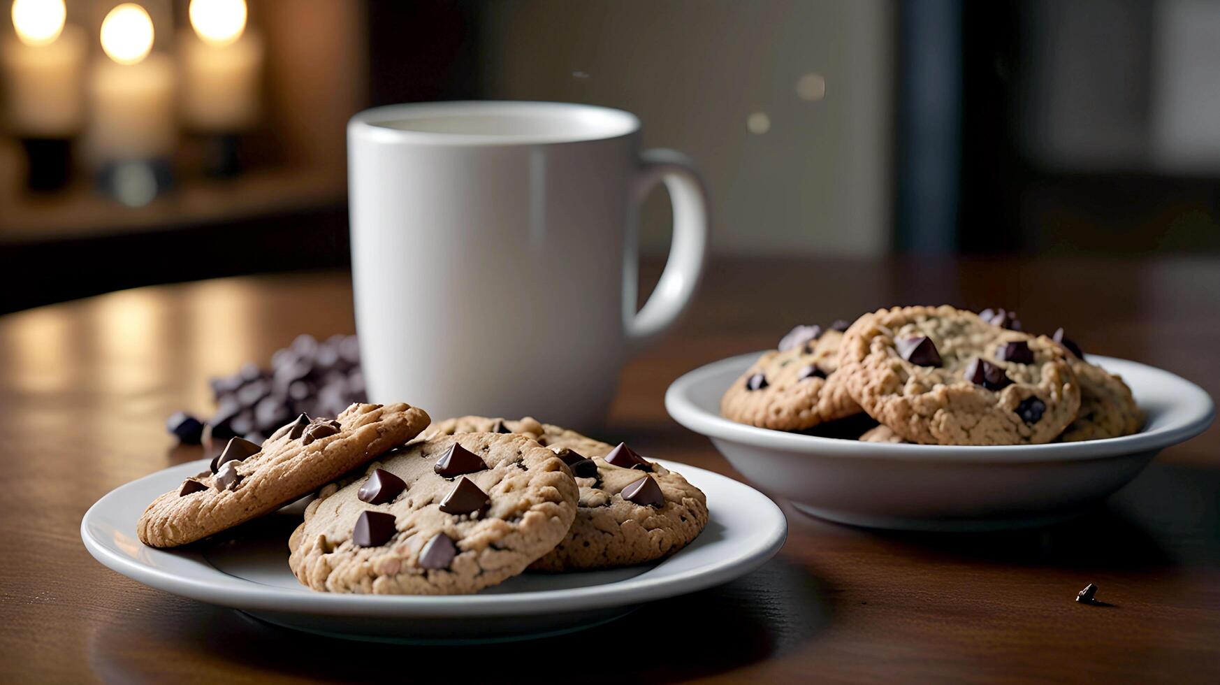 Fresh Delicious Chocolate chip cookies for National Cookie Day photo
