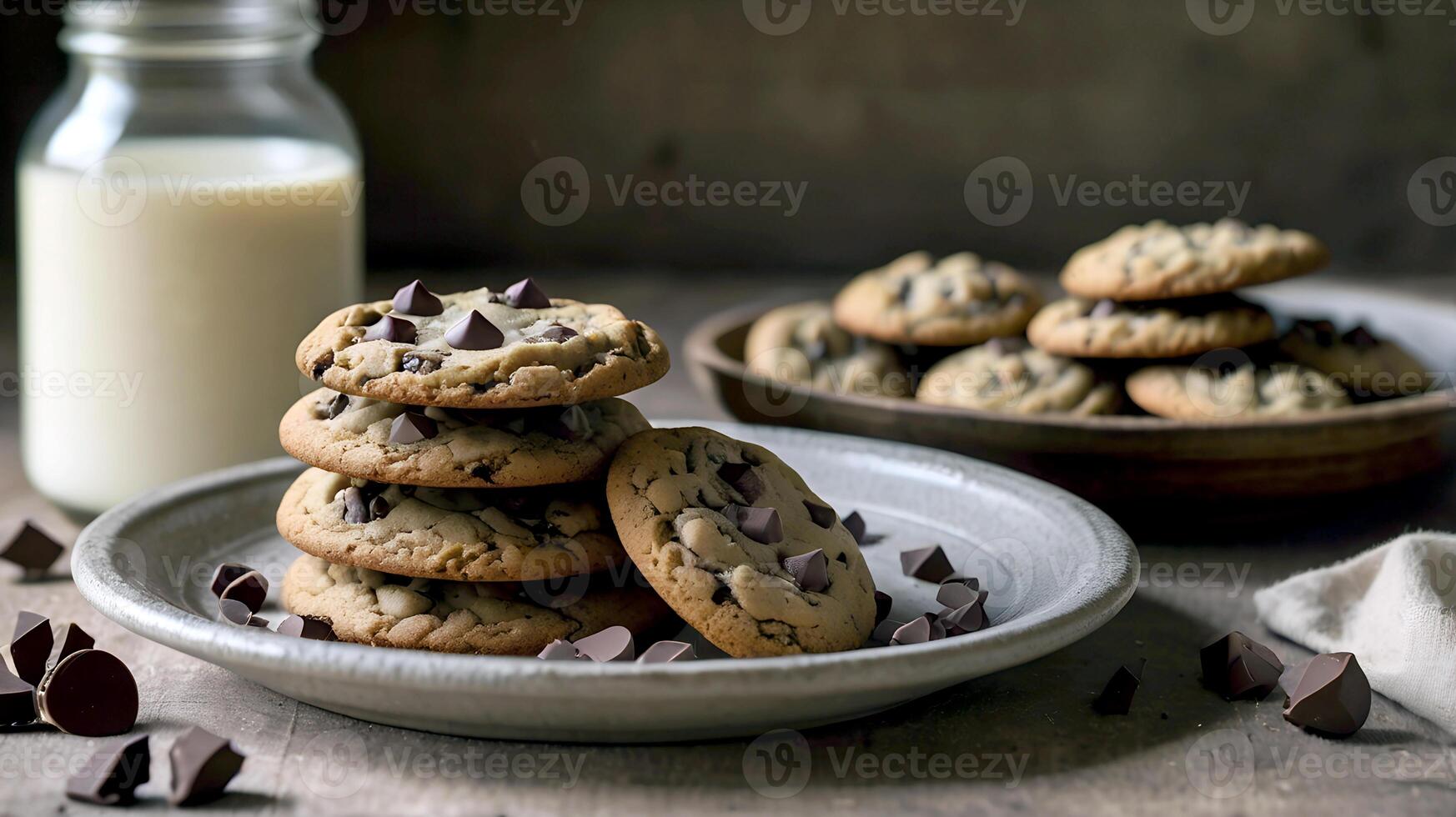 Fresh Delicious Chocolate chip cookies for National Cookie Day photo