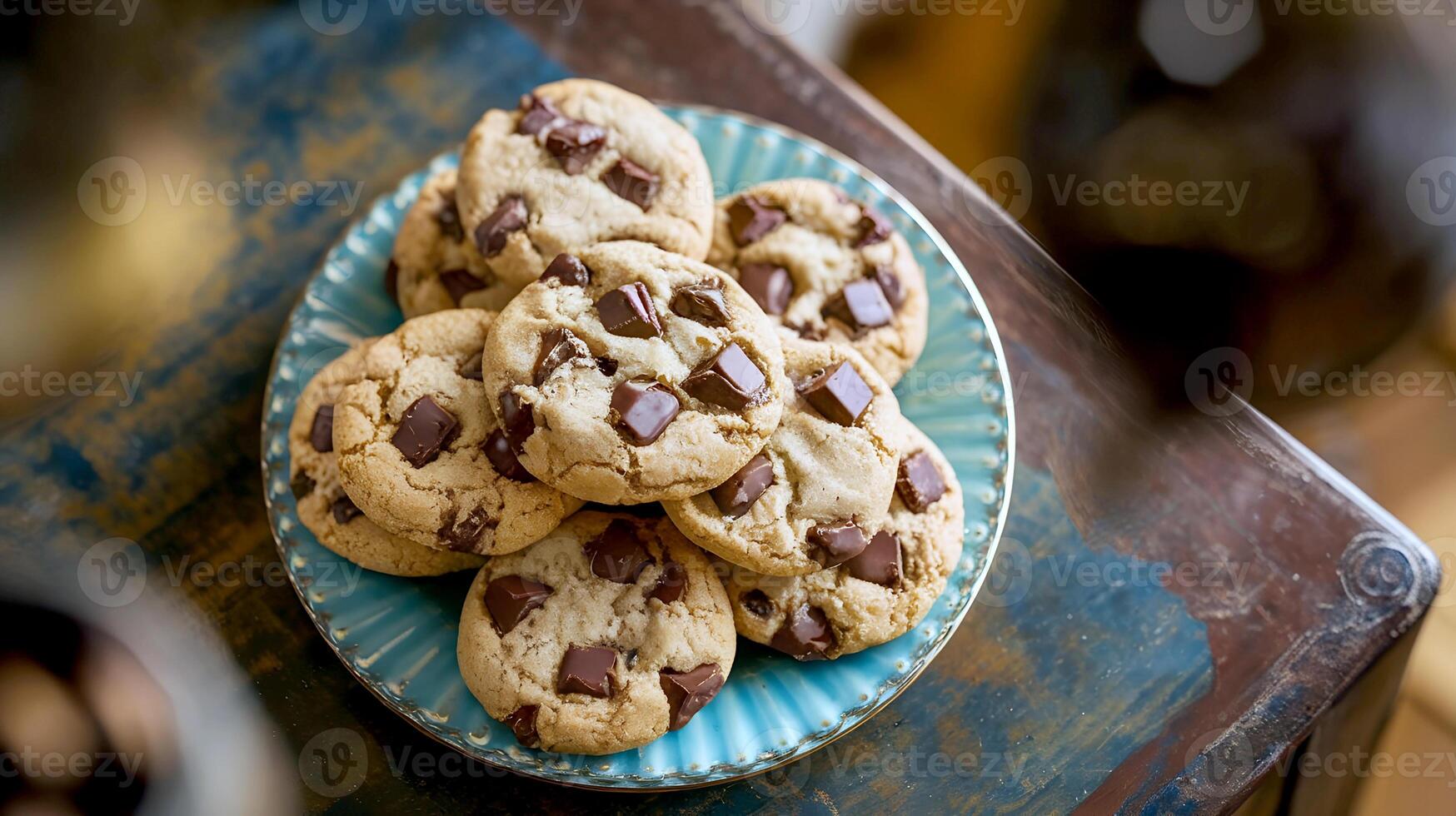Fresh Delicious Chocolate chip cookies for National Cookie Day photo