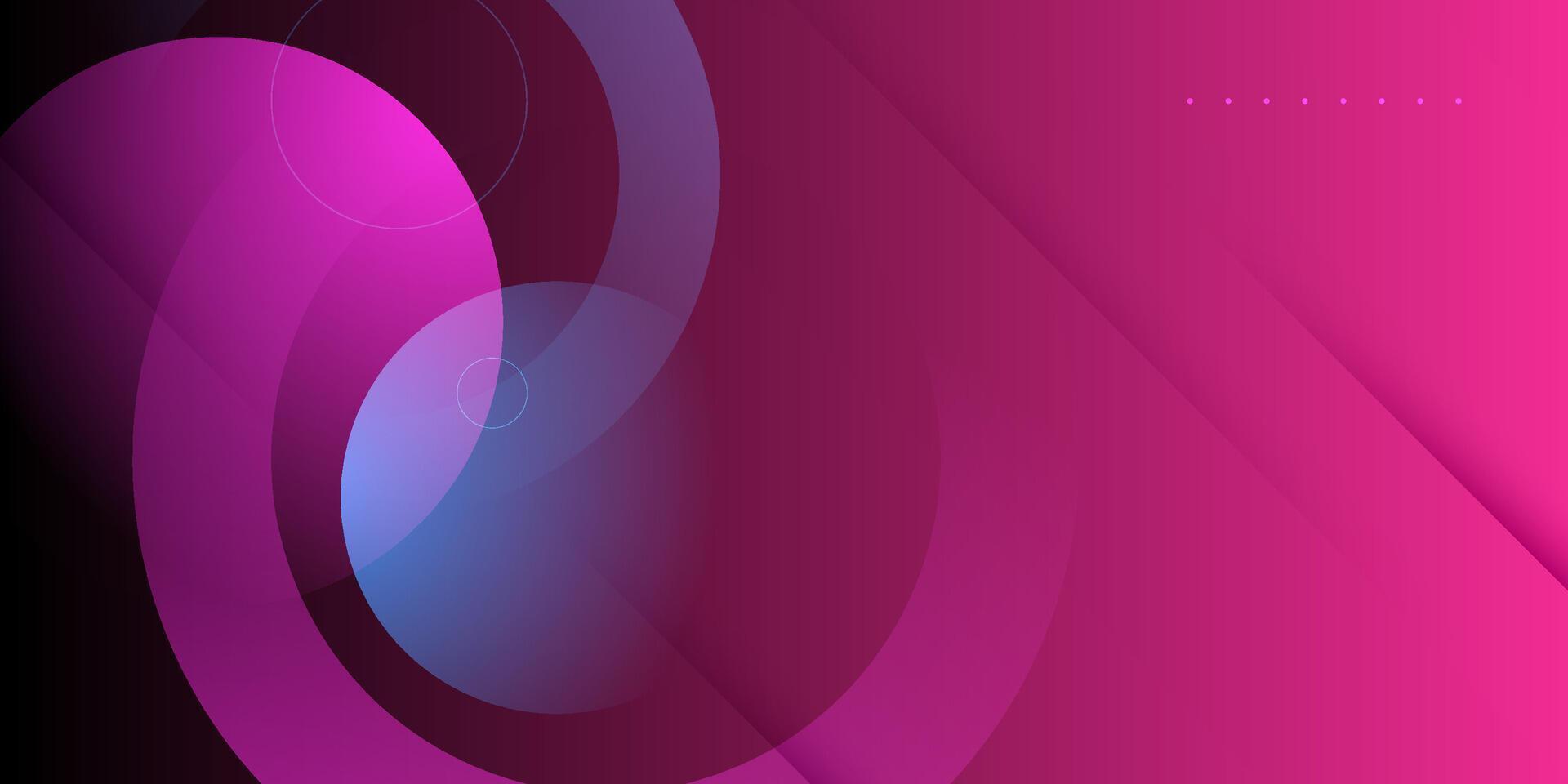 Dynamic dark pink gradient to purple abstract background with circle pattern and lines. Dark pink gradient colorful background. vector