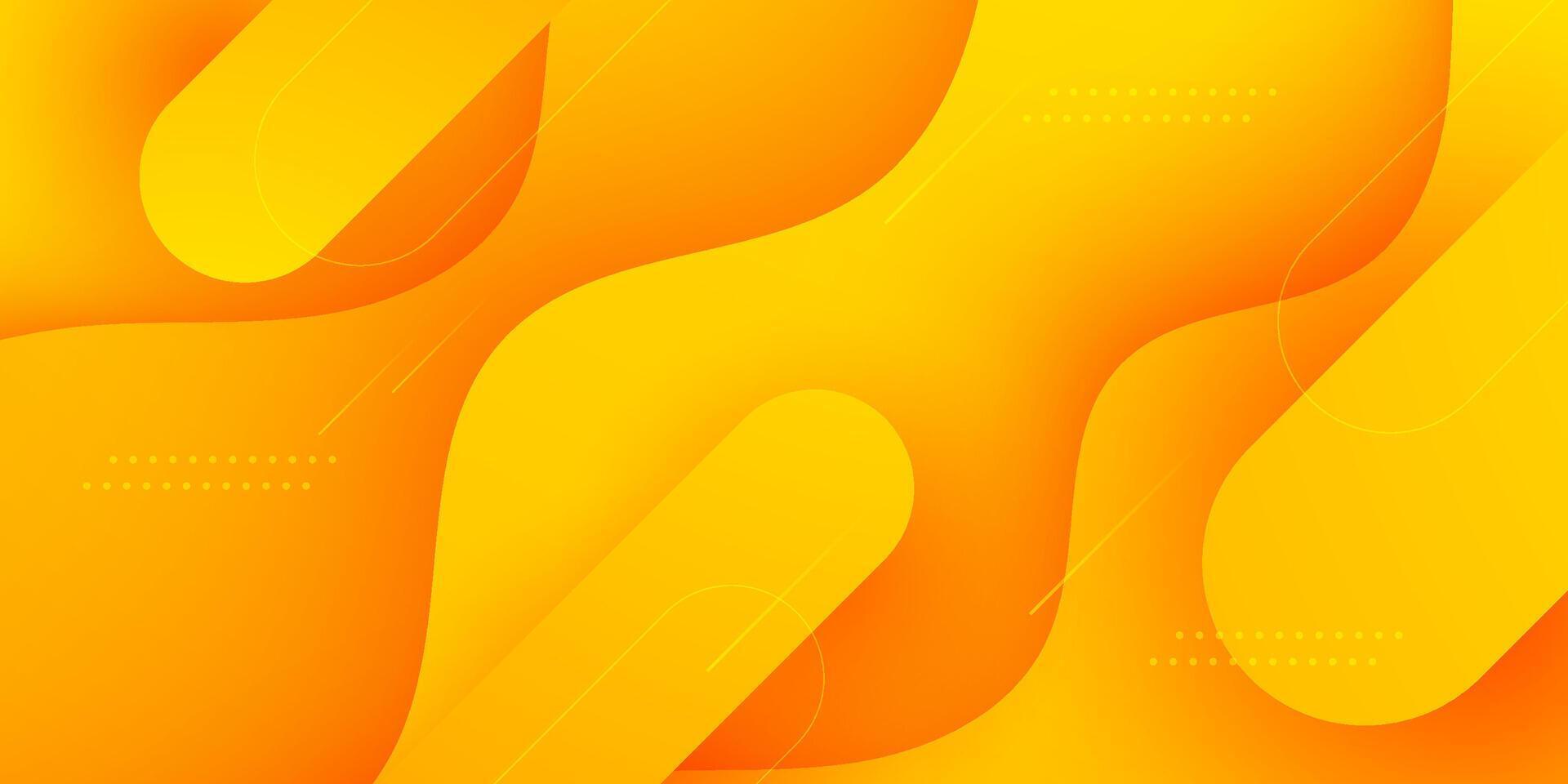 Abstract orange wave dynamic background with colorful bright gradient. Abstract geometric pattern simple background design for banner, brochure, presentation, and business card. vector
