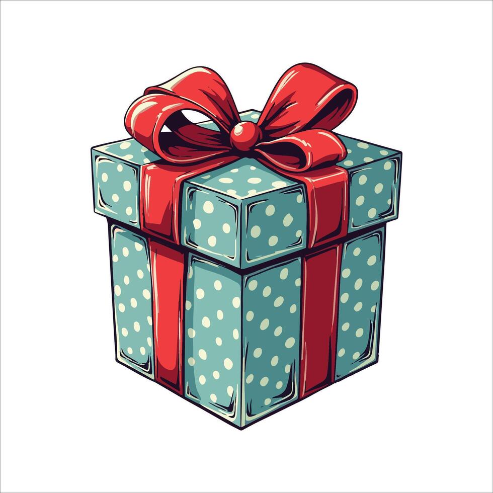 A gift box illustration on white background vector